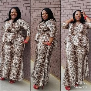 ELEGANT LEOPARD PEPLUM DRESS